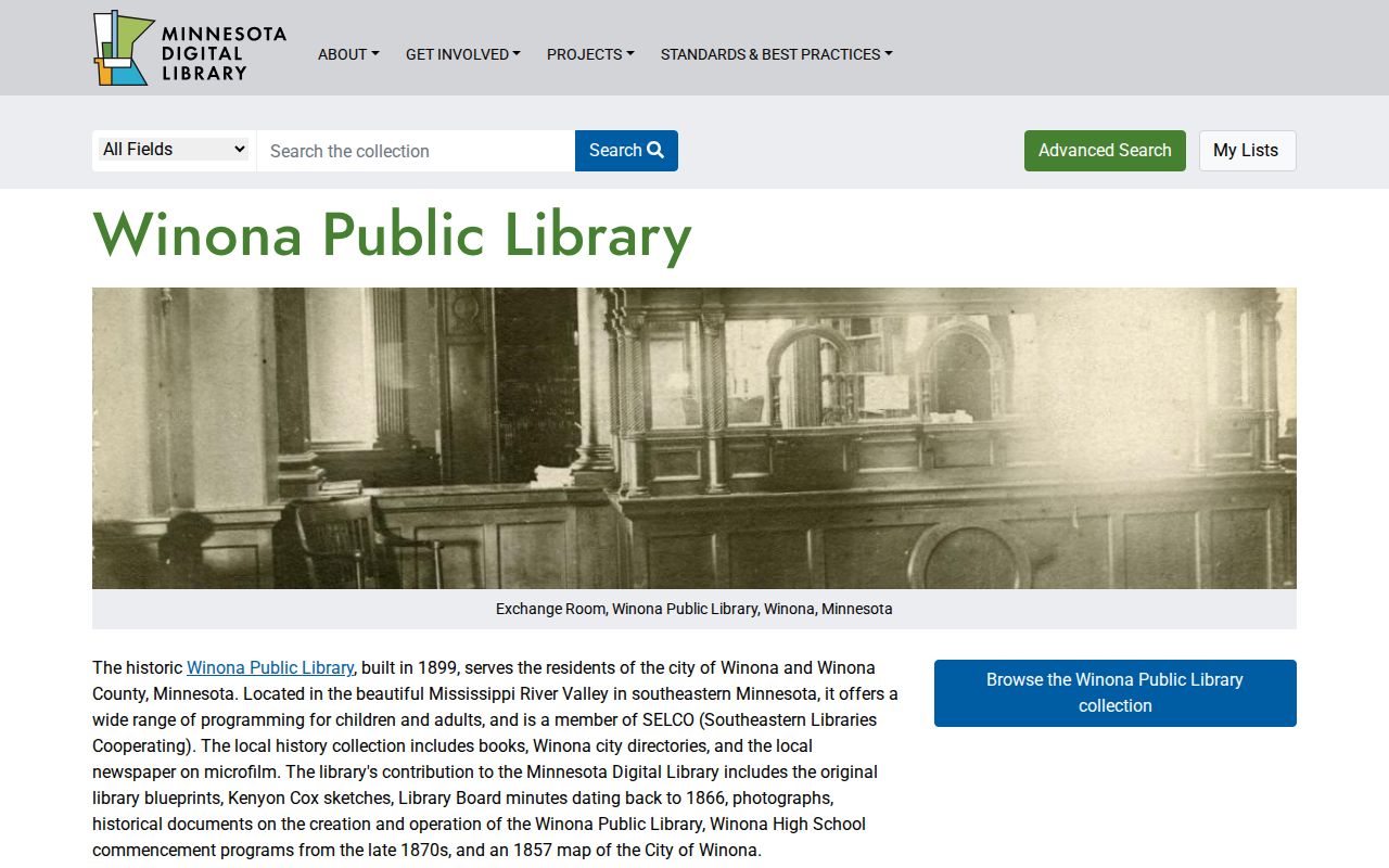 Winona city directory research through the Minnesota Digital Library gateway