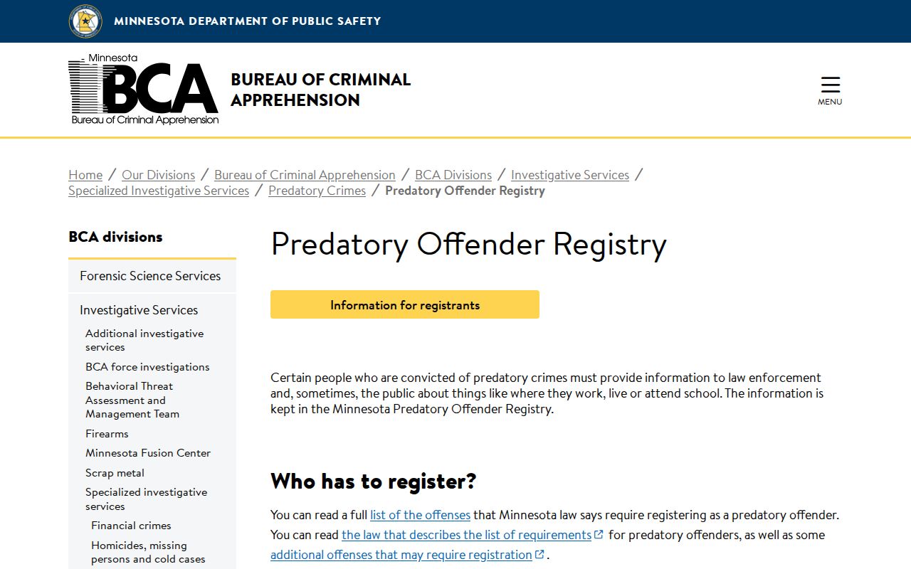 Winona resident lookup using the Minnesota BCA public registry guidance